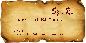 Szoboszlai Róbert névjegykártya