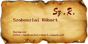 Szoboszlai Róbert névjegykártya